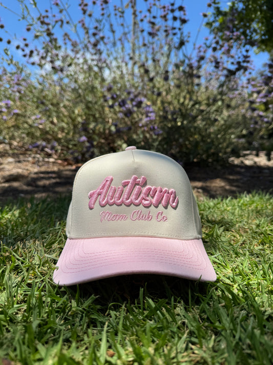Autism Mom Club Co. Light Pink/Natural Adjustable Hat