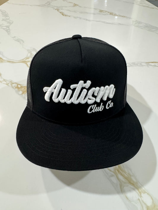 Autism Club Co. Snapback Hat - Black/White