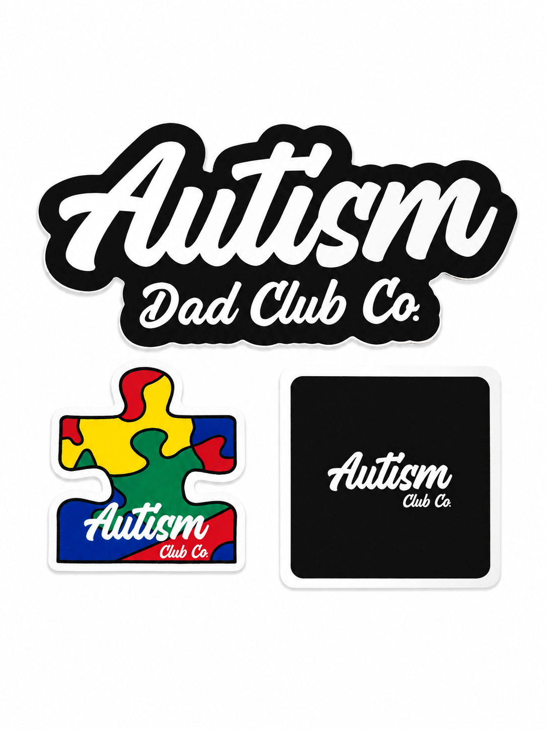 Autism Dad Club Co. Signature Sticker 3-Pack