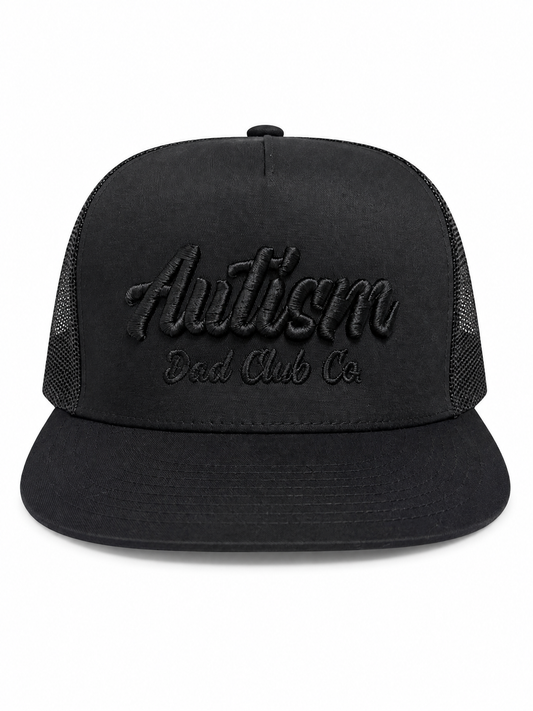 Autism Dad Club Co. Snapback Hat – Black/Black